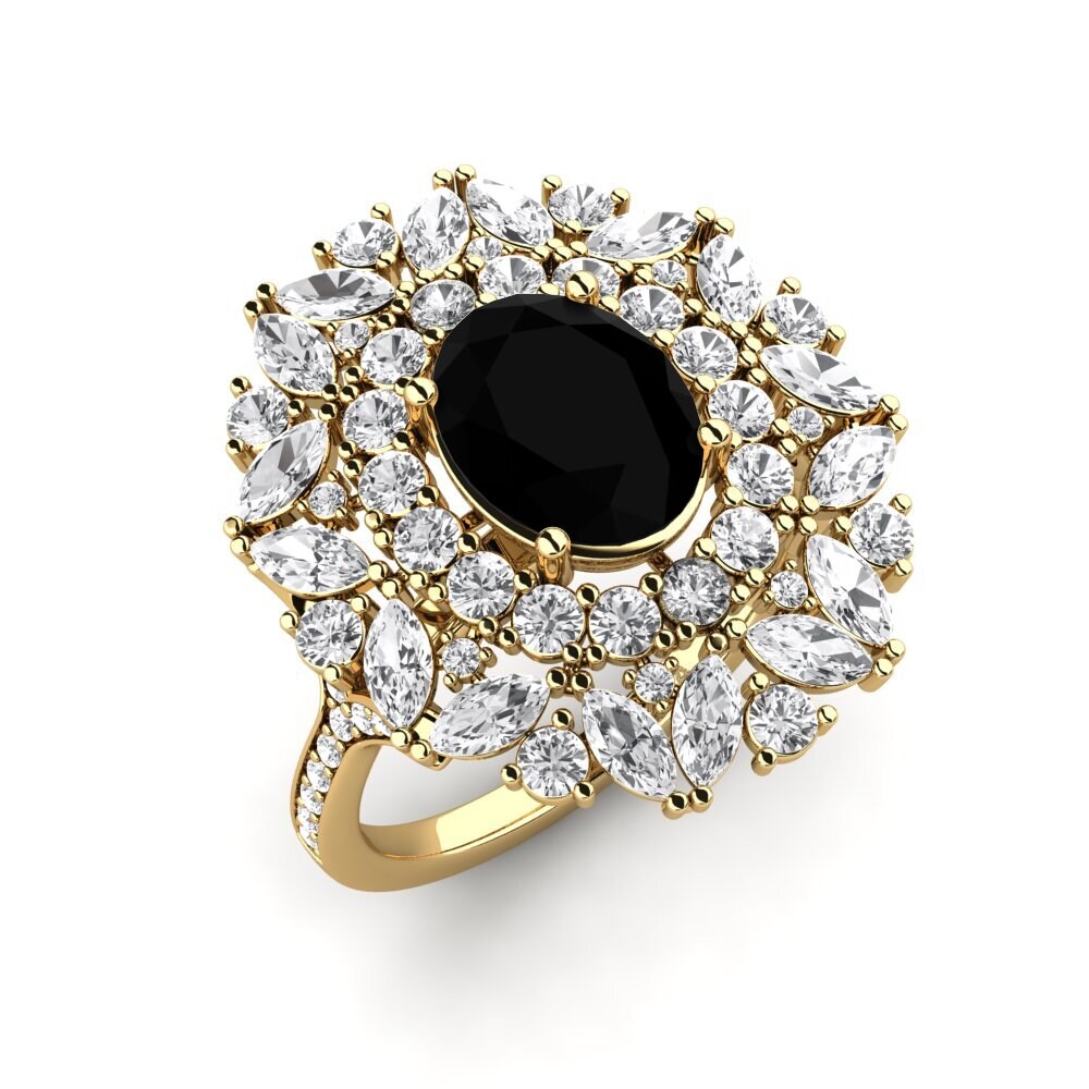 Black Onyx Engagement Ring Agathon