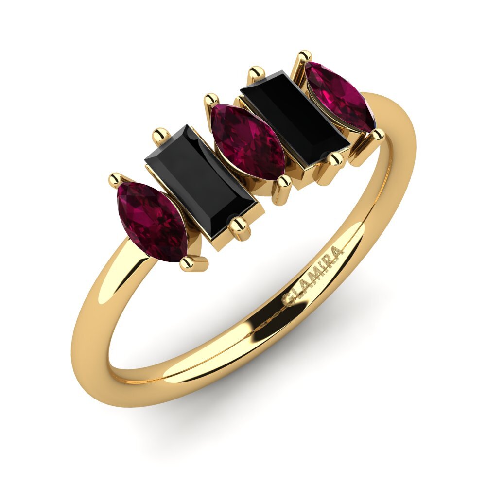 Marquise Rhodolite Garnet Engagement Ring Baldev