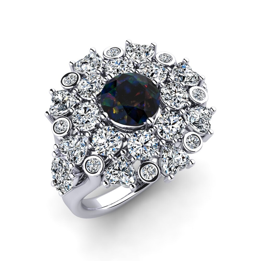 Black Opal Engagement Ring Dacian