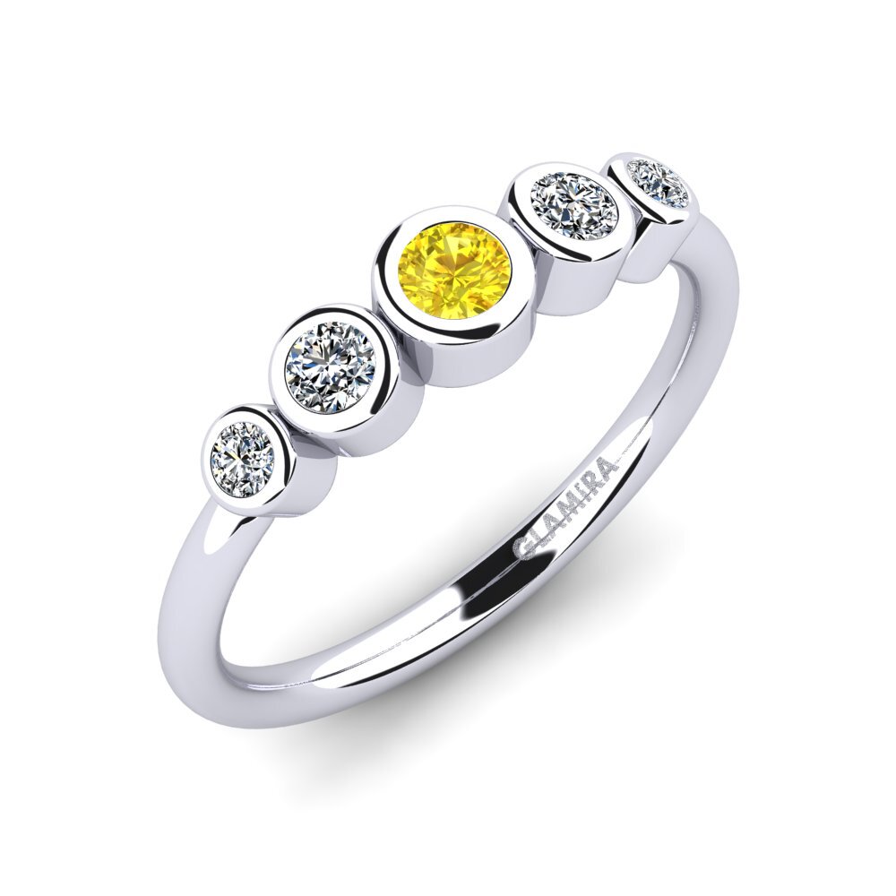 Saphir Jaune Bague de fiançailles Meena