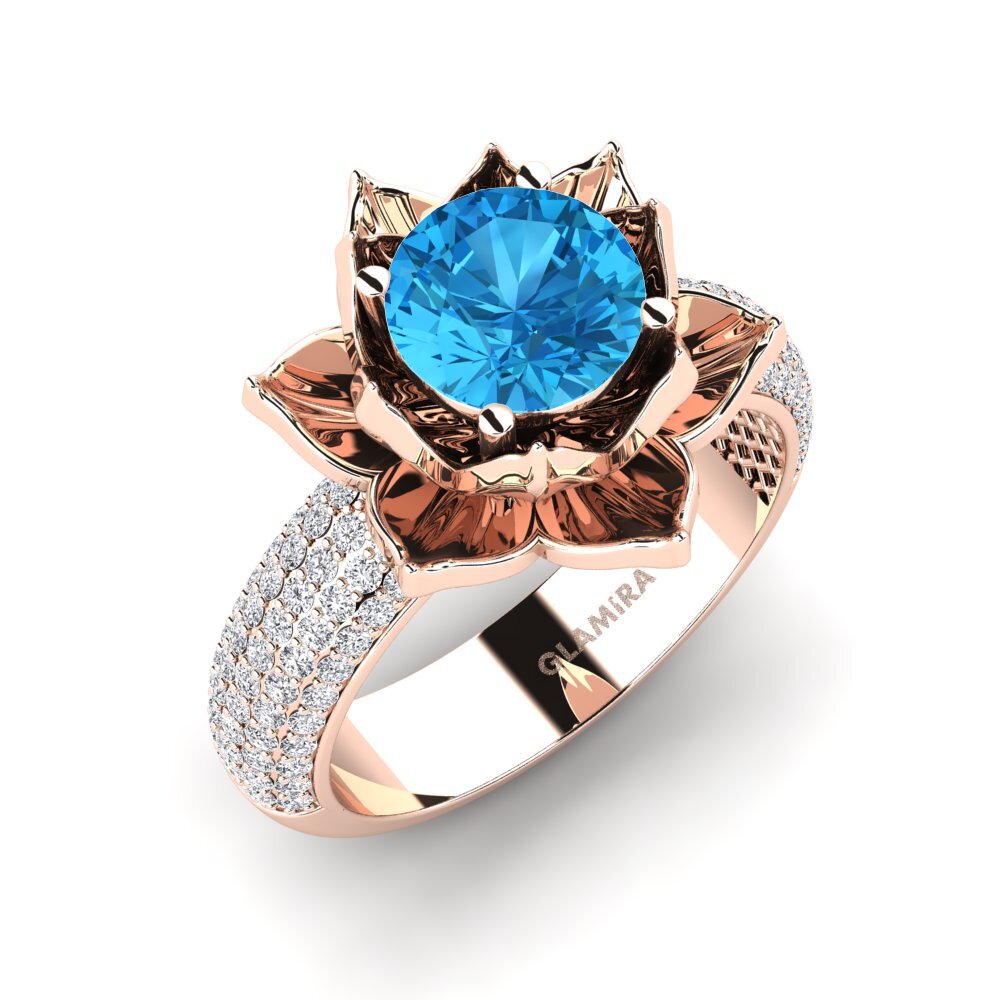 Topaze Bleue Bague Melite