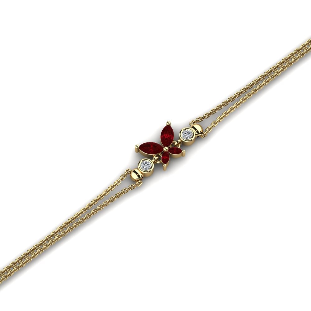 Marquesa Circonita Roja Pulsera de Mujer Rabais