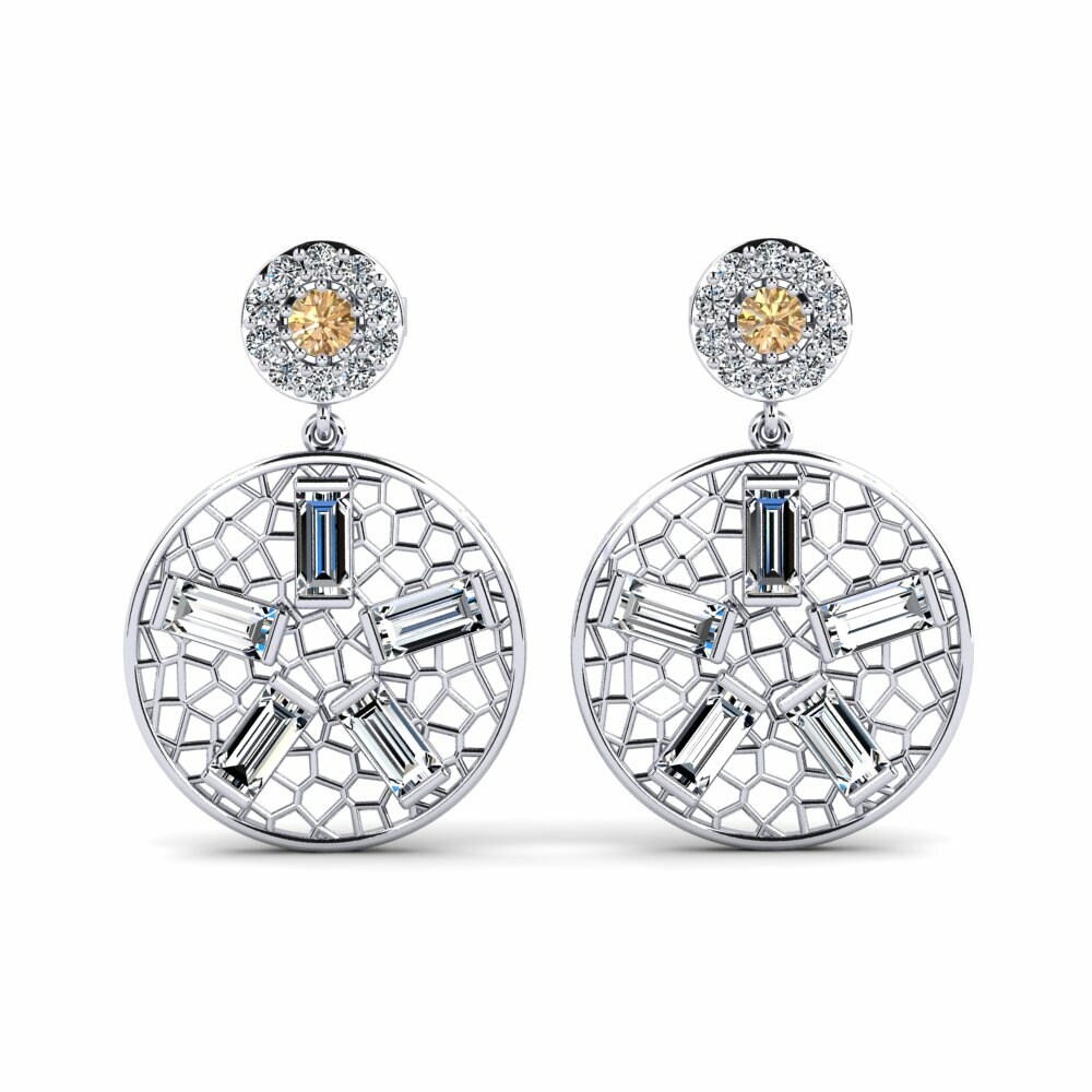Diamante Marrón Pendiente de mujer Rabilogis