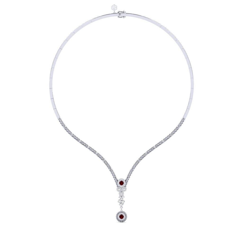 950 Platinum Garnet Collier Radost