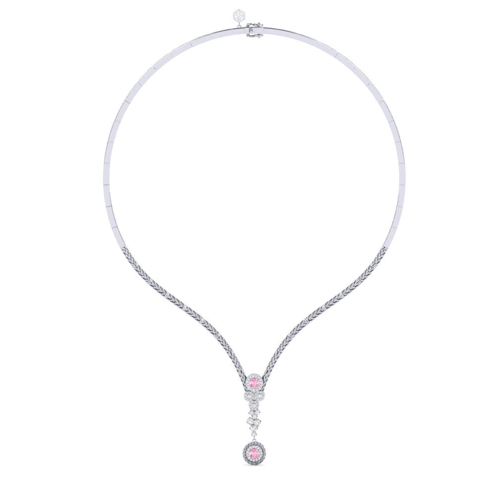 950 Platinum Pink Sapphire Collier Radost