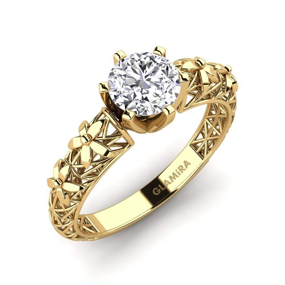 0.8 重量（克拉） 鑽石 訂婚戒指 Raeann