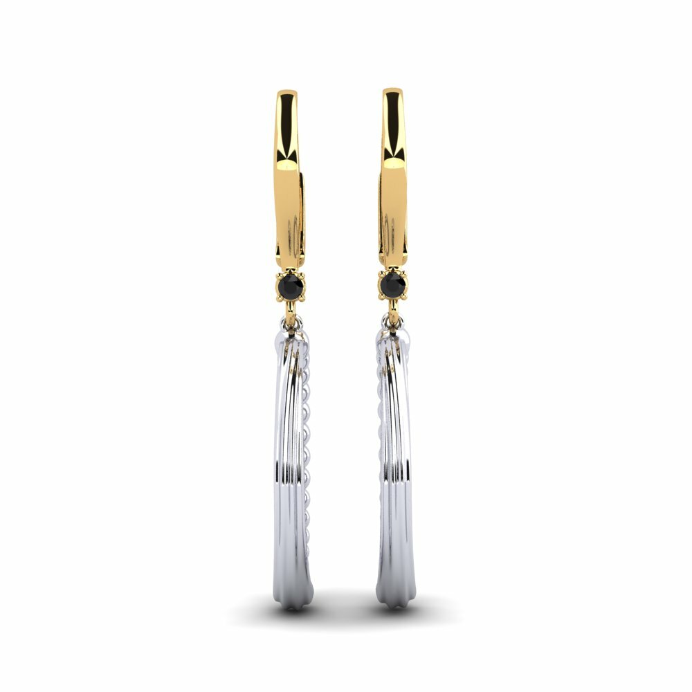 18k Oro Blanco & Amarillo Pendiente de mujer Raffa