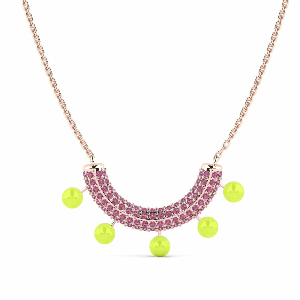 Vàng Hồng 9K Đá Rhodolite Dây chuyền nữ Ragani