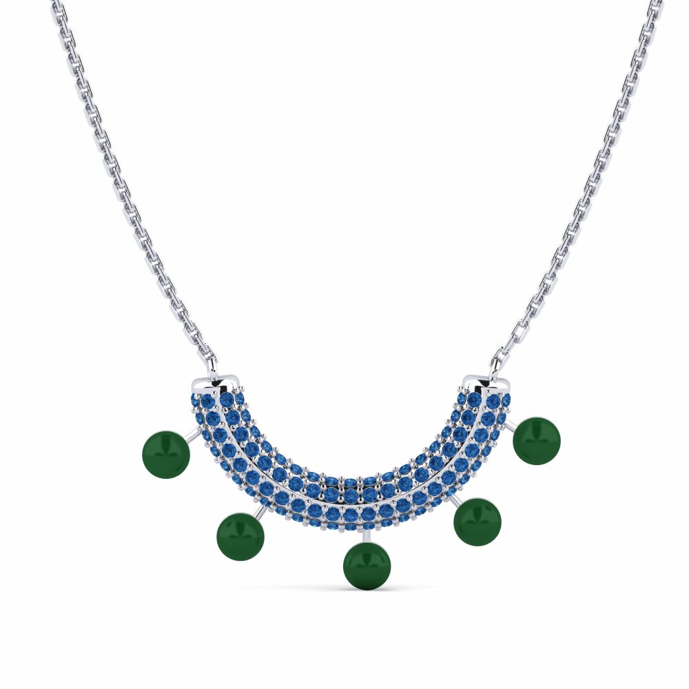Circonita Azul Oscuro Collar de Mujer Ragani