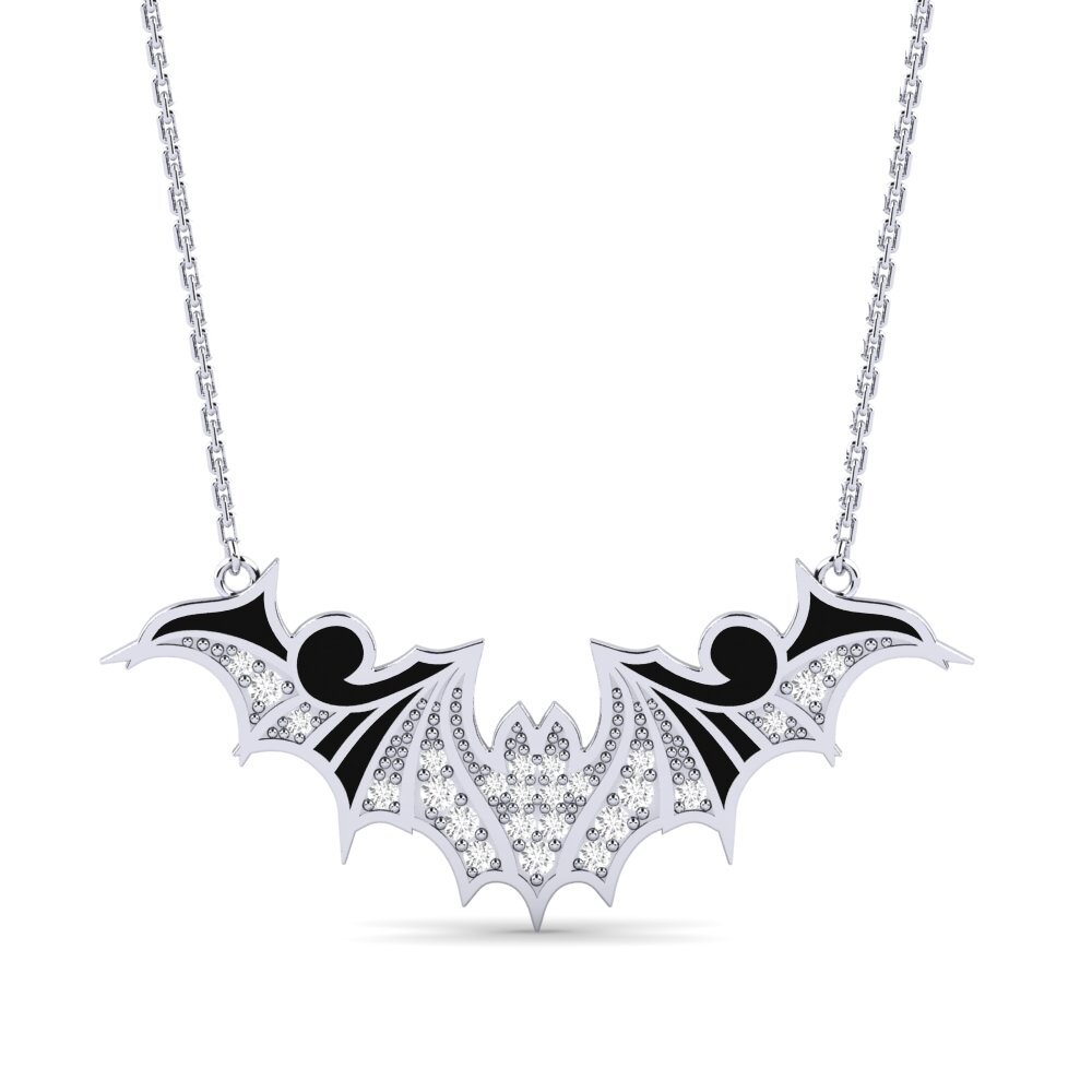 Zafiro blanco Collar de Mujer Rainan