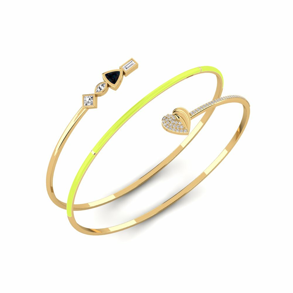 Opale Noire Bracelet jonc femme Rainlove