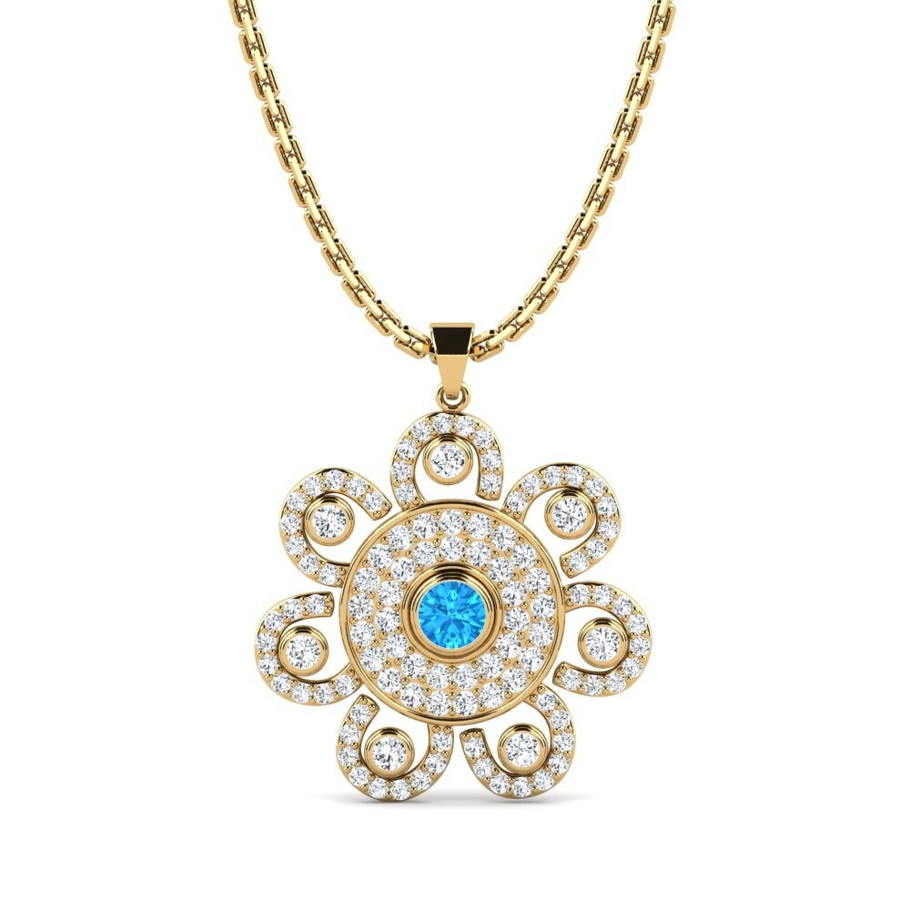 Blue Topaz Women's Pendant Rajaha