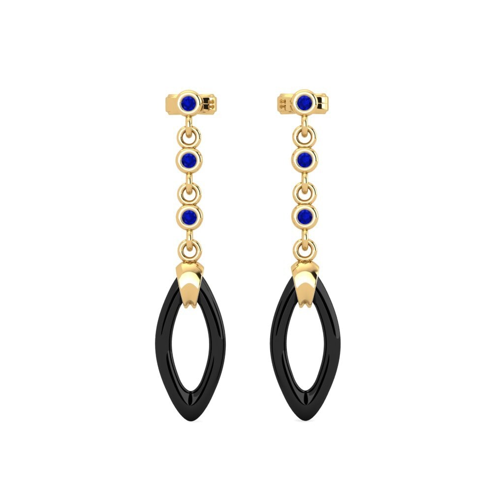 9ct Yellow Gold Sapphire Women's Earring Rajesh