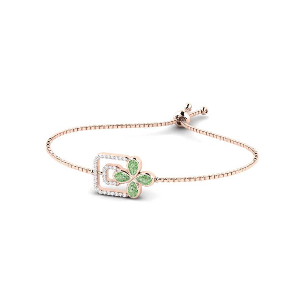 Pera Diamante verde Pulsera Rajkot