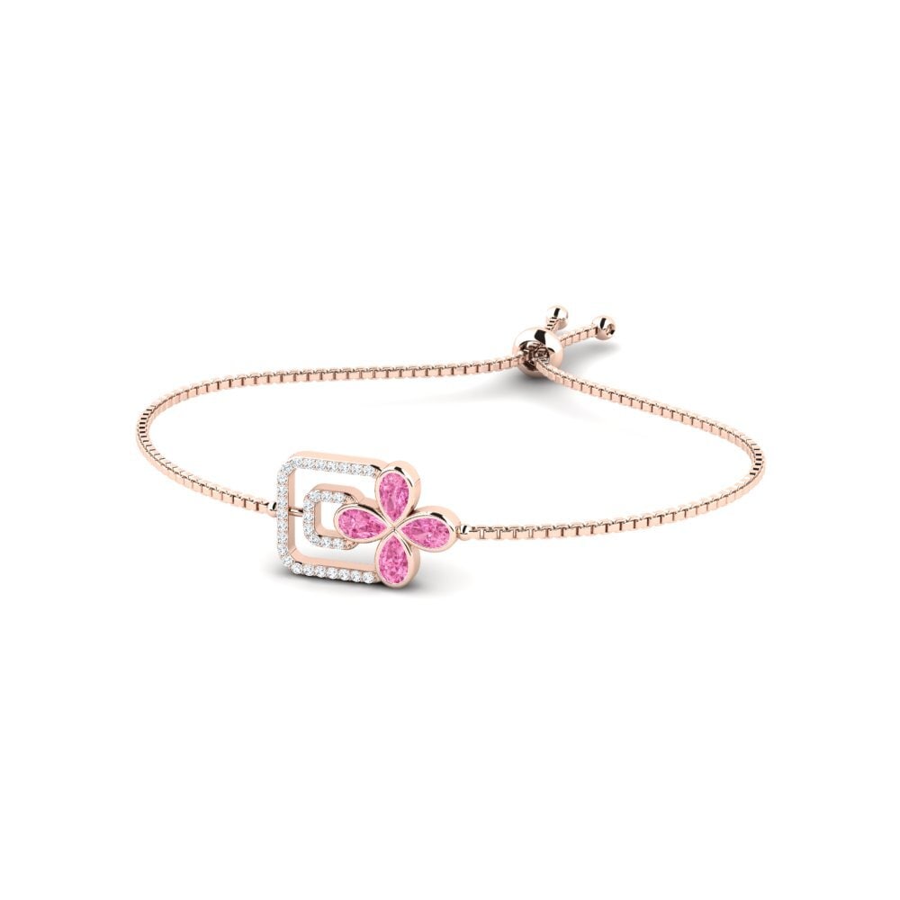 Pera Zafiro rosa Pulsera Rajkot