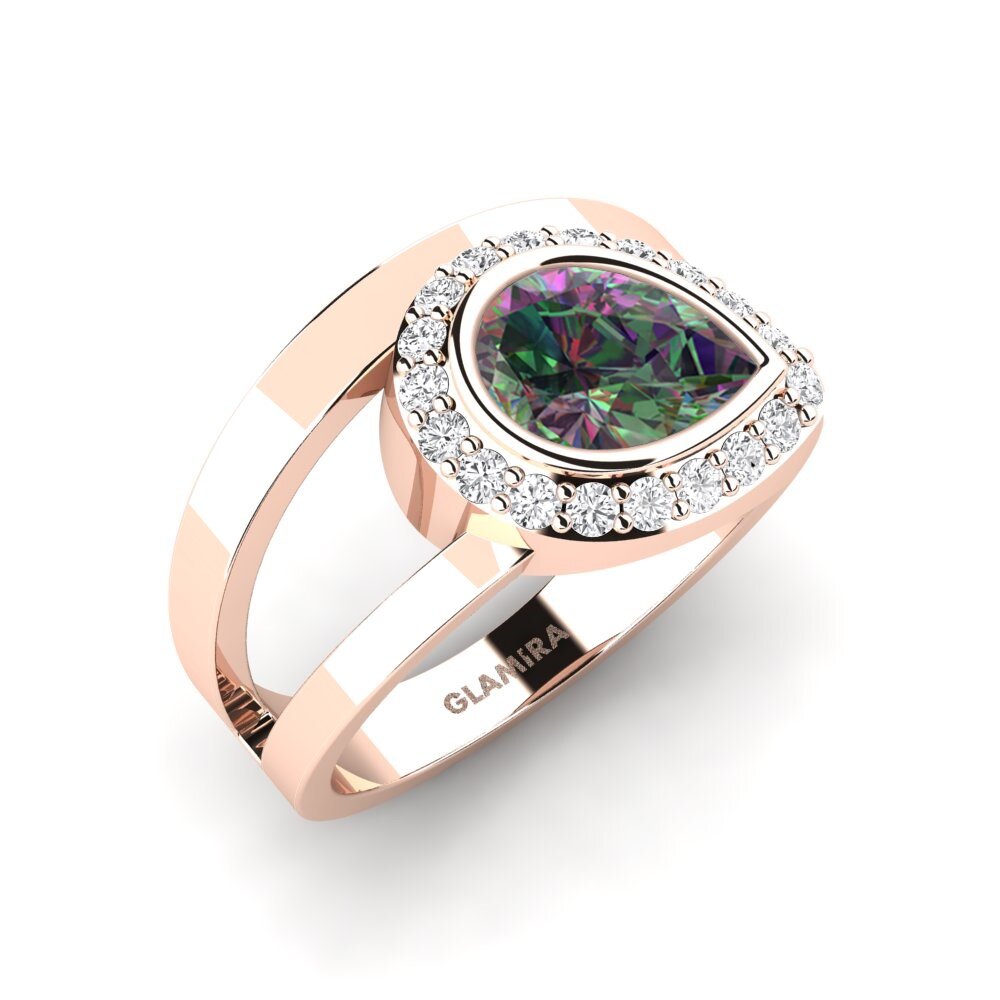 14k Rose Gold Mystic Topaz SYLVIE Ring Rakov