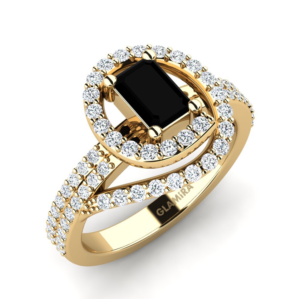 Black Sapphire Engagement Ring Raloun