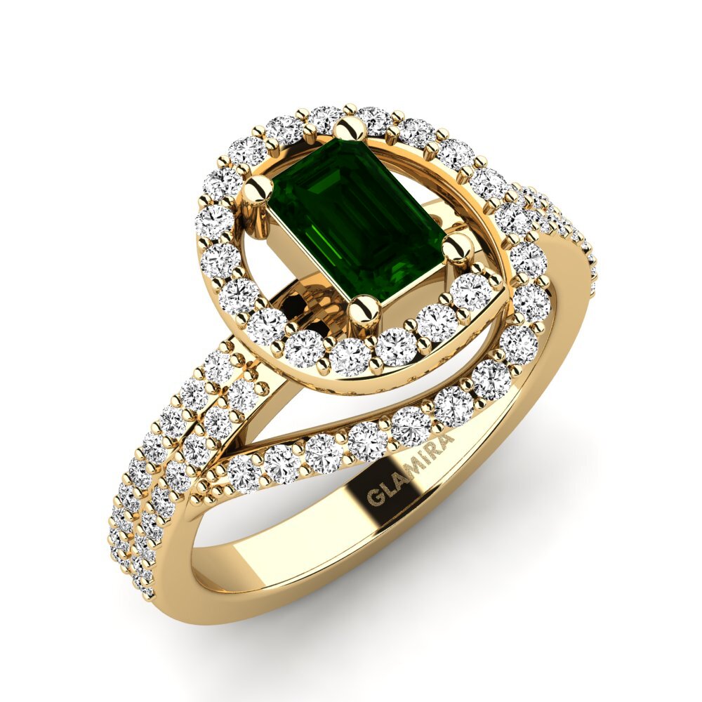 Green Tourmaline Engagement Ring Raloun