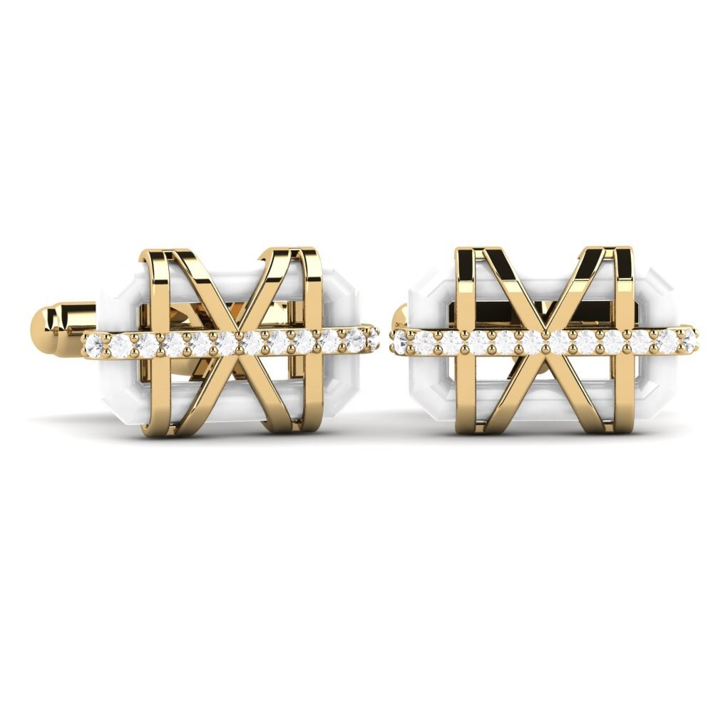 White sapphire Cufflink Ramonita
