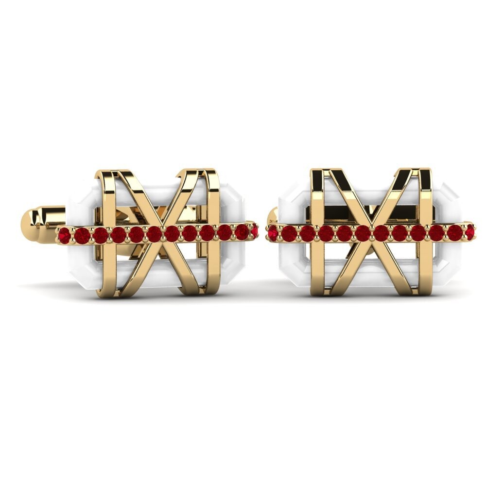 Red Zirconia Cufflink Ramonita
