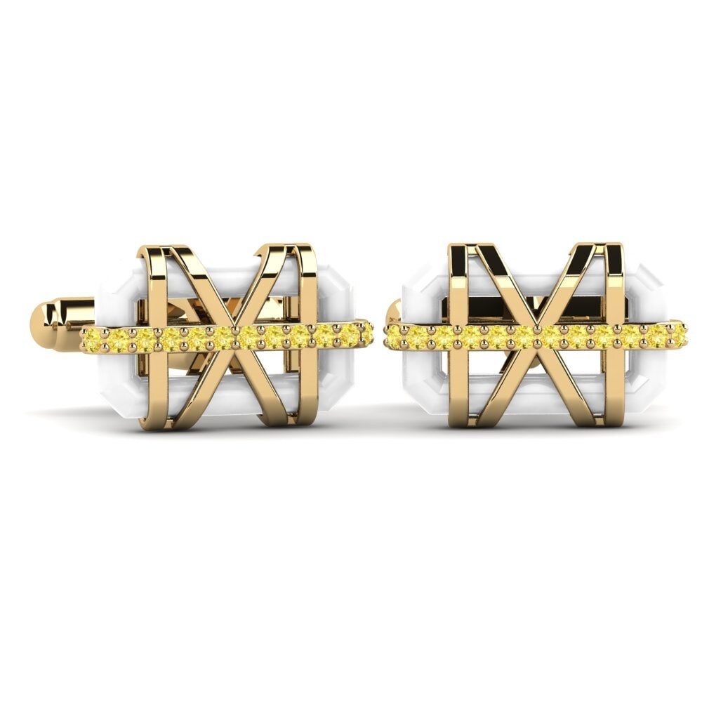 Yellow Sapphire Cufflink Ramonita
