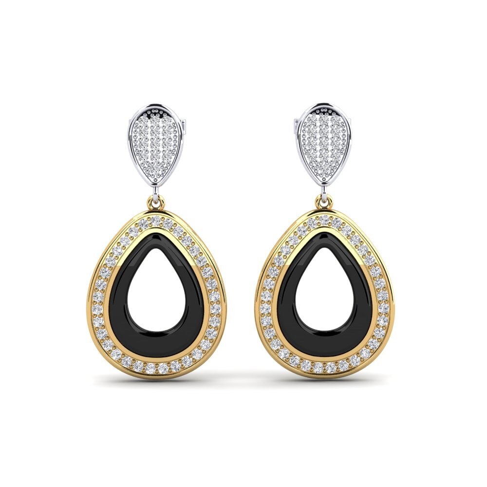 18ct Yellow & White Gold Lab Grown Diamond Women's Earring Ramonity