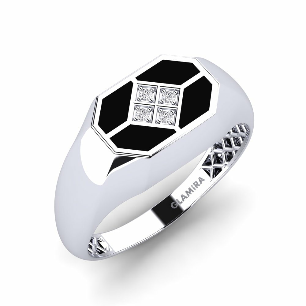 Signet white-375 Men's Ring Ramsey