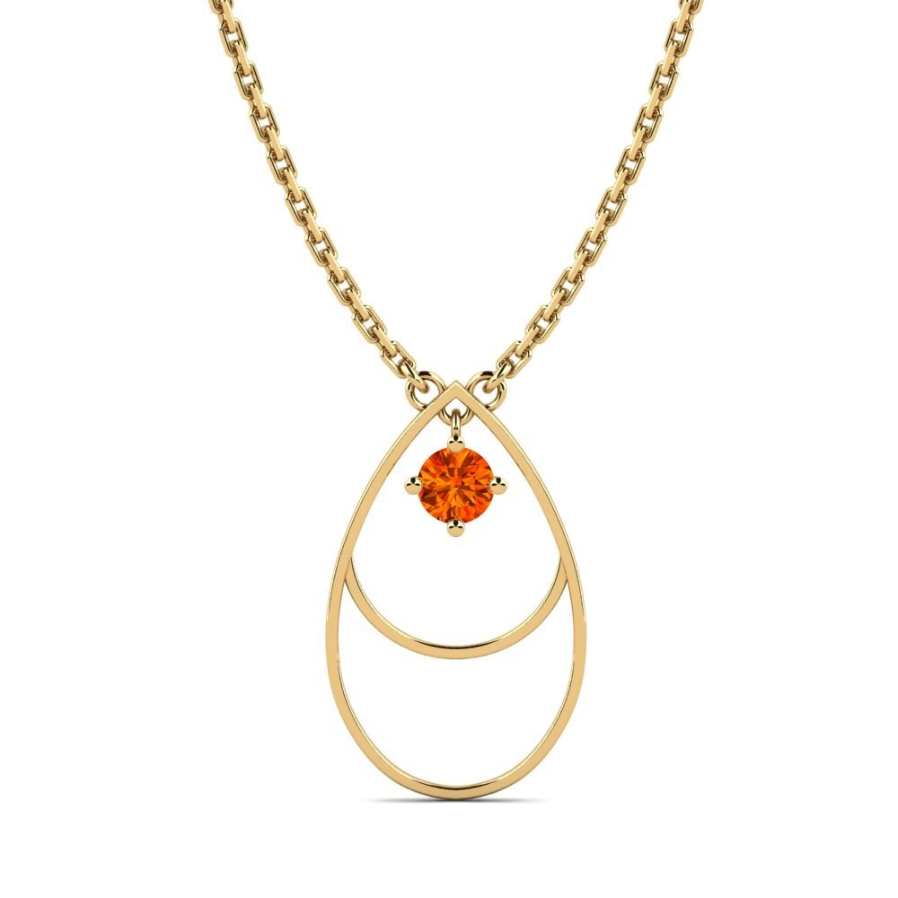 Zafiro Naranja Collar de Mujer Rance