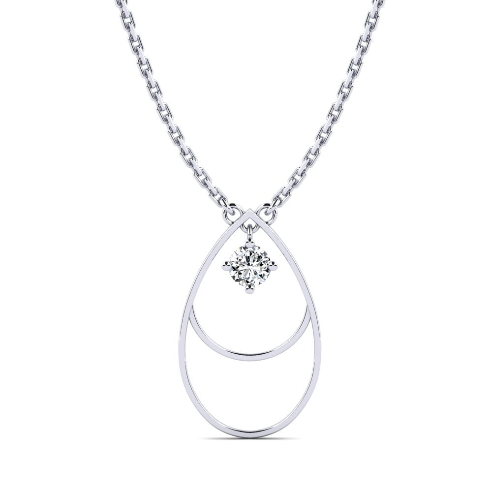 18k Oro Blanco Collar de Mujer Rance