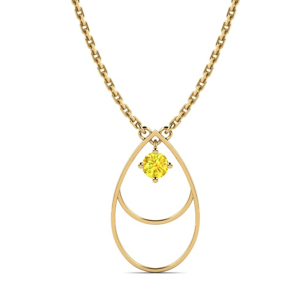 Yellow Sapphire Women's Necklace Rance