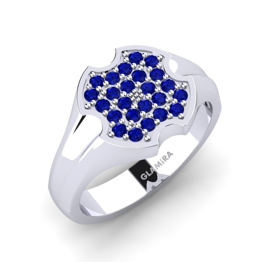 Zafiro Anillo de dedo meñique para hombre Ranka