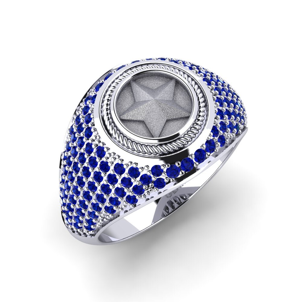 Saphir Pinker Ring für Männer Rapars
