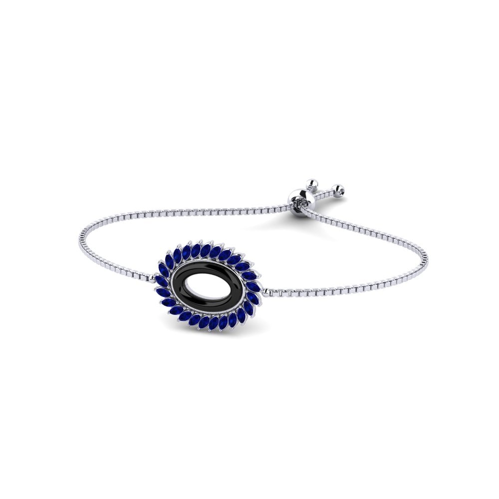 White Silver Sapphire Women's Bracelet Rapozo