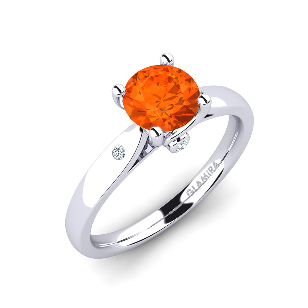 Fire Opal Engagement Ring Rashida