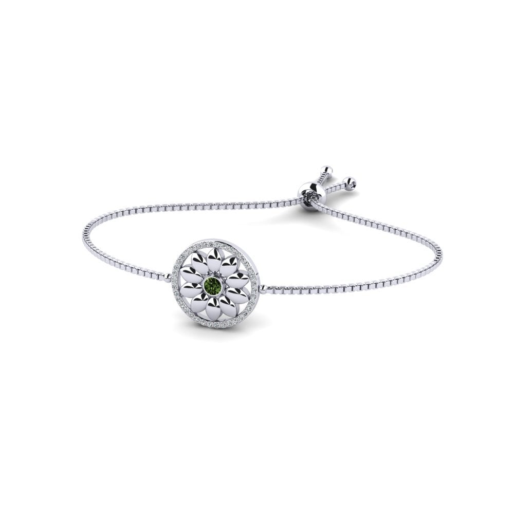 Paladio Zafiro Verde Pulsera de Mujer Ratchet