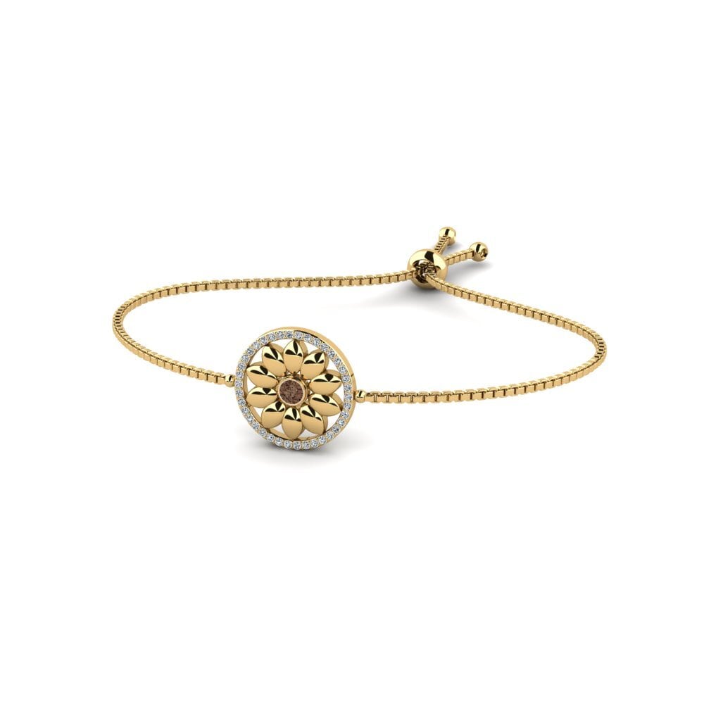 Smoky Quartz Women's Bracelet Ratchet