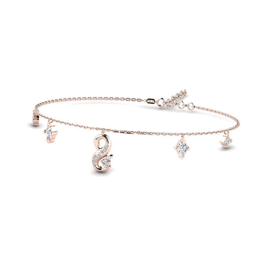 Bracelet Tennis Femme Diamant De Laboratoire – Plaqué Or Rose 14k – 3 Ct Taille Marquise – Création Personnalisable