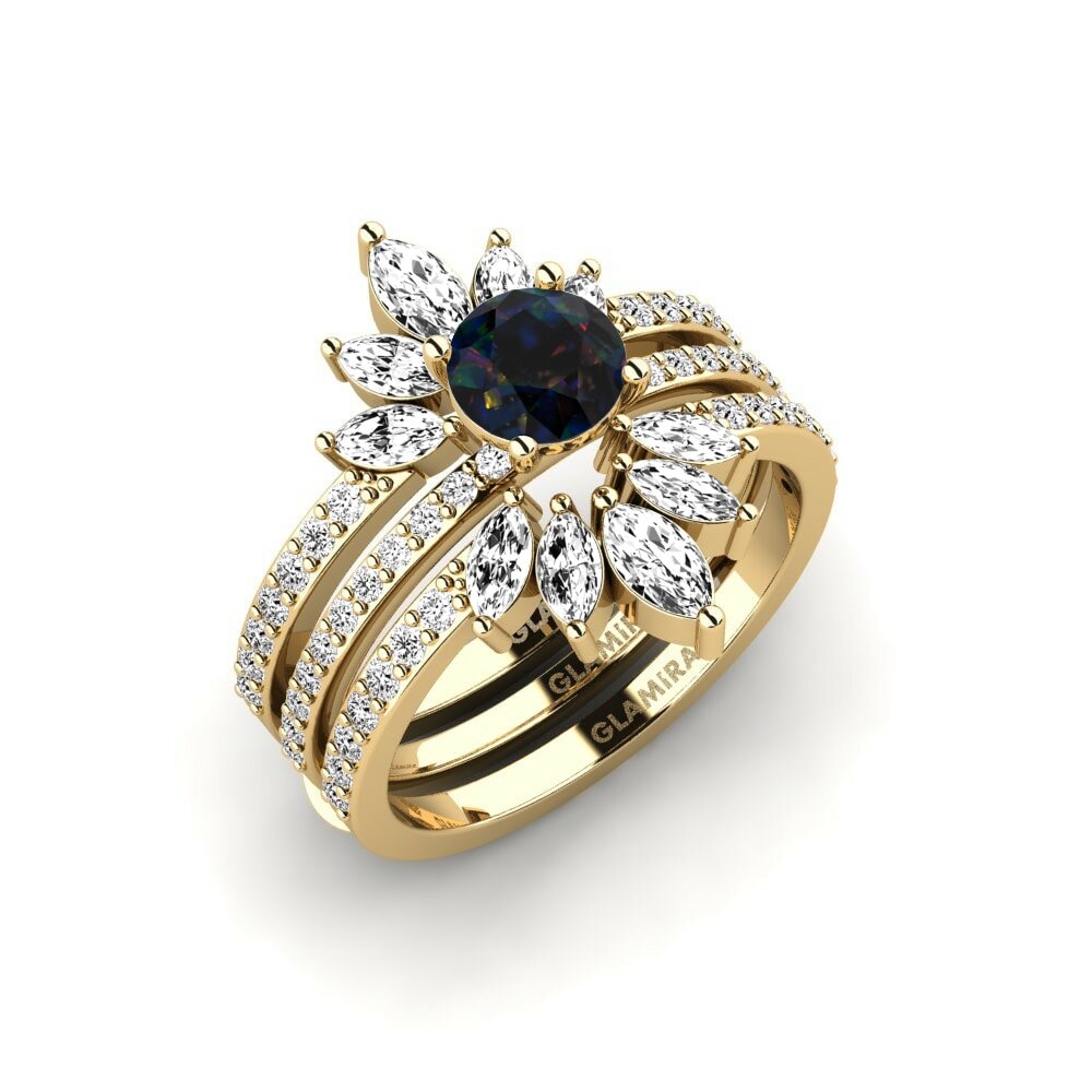 Black Opal Ring Reddos - SET