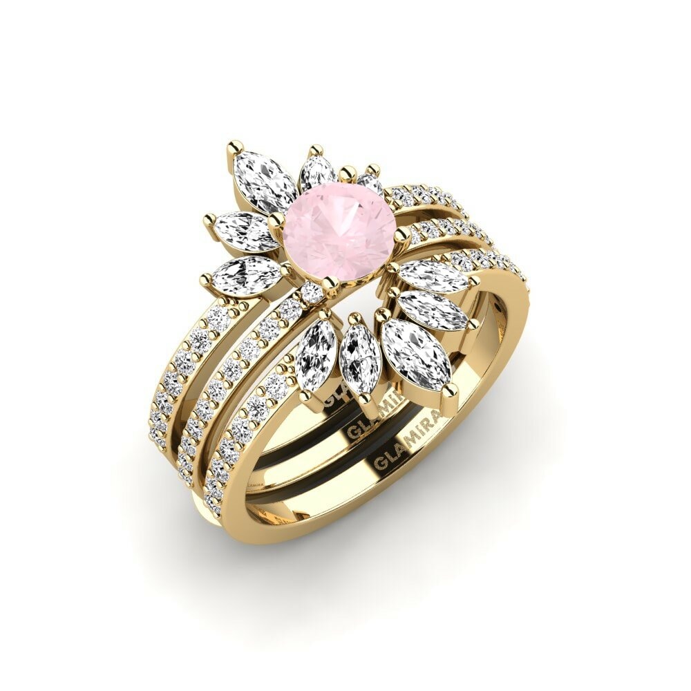 Anillo Reddos - SET Cuarzo rosa