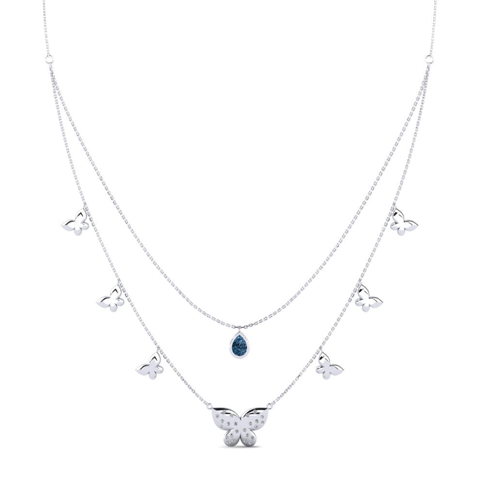 Diamante Azul Collar de Mujer Reded
