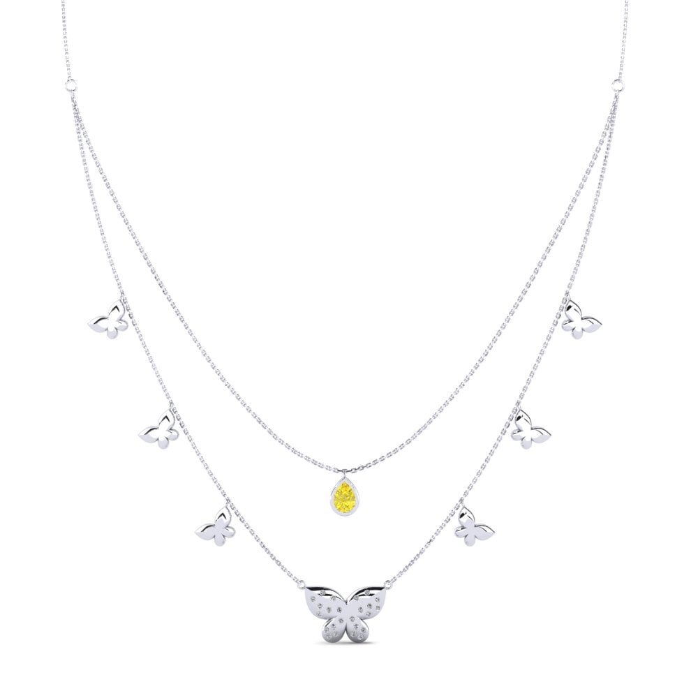 Zafiro amarillo Collar de Mujer Reded