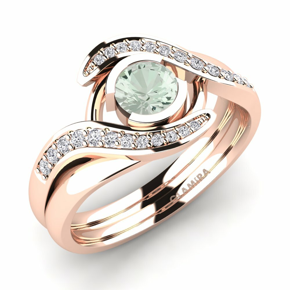 Green Amethyst Engagement Ring Reese