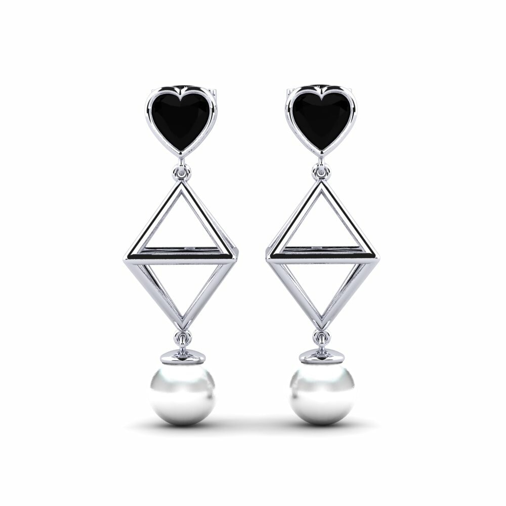 Diamant Noir Boucle d'oreille femme Refile