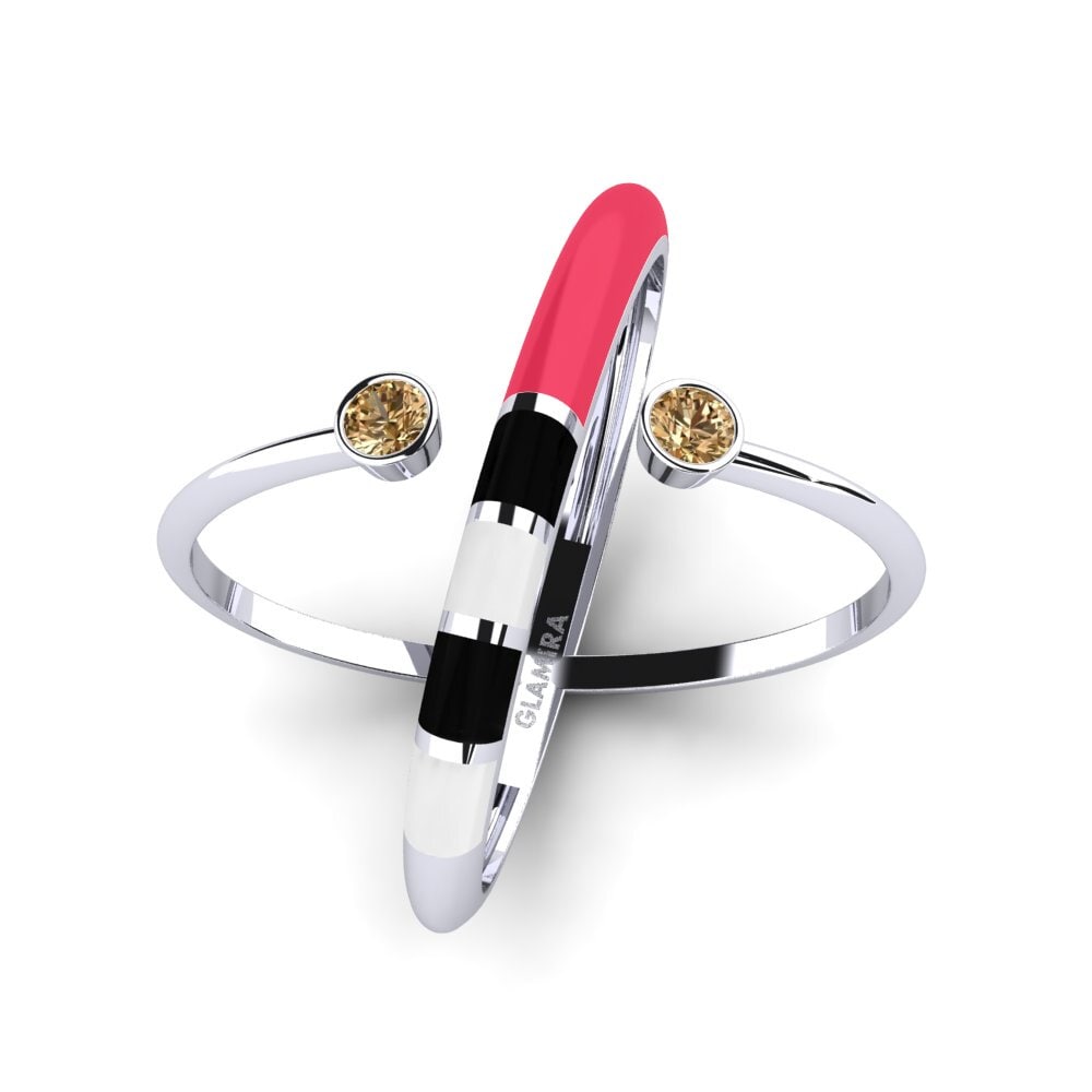 Diamante Marrón Anillo Regnbu