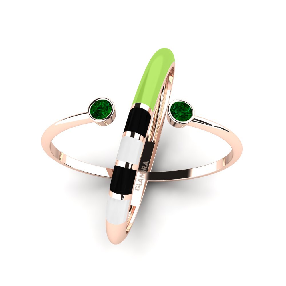 Grüner Zirkonia Ring Regnbu