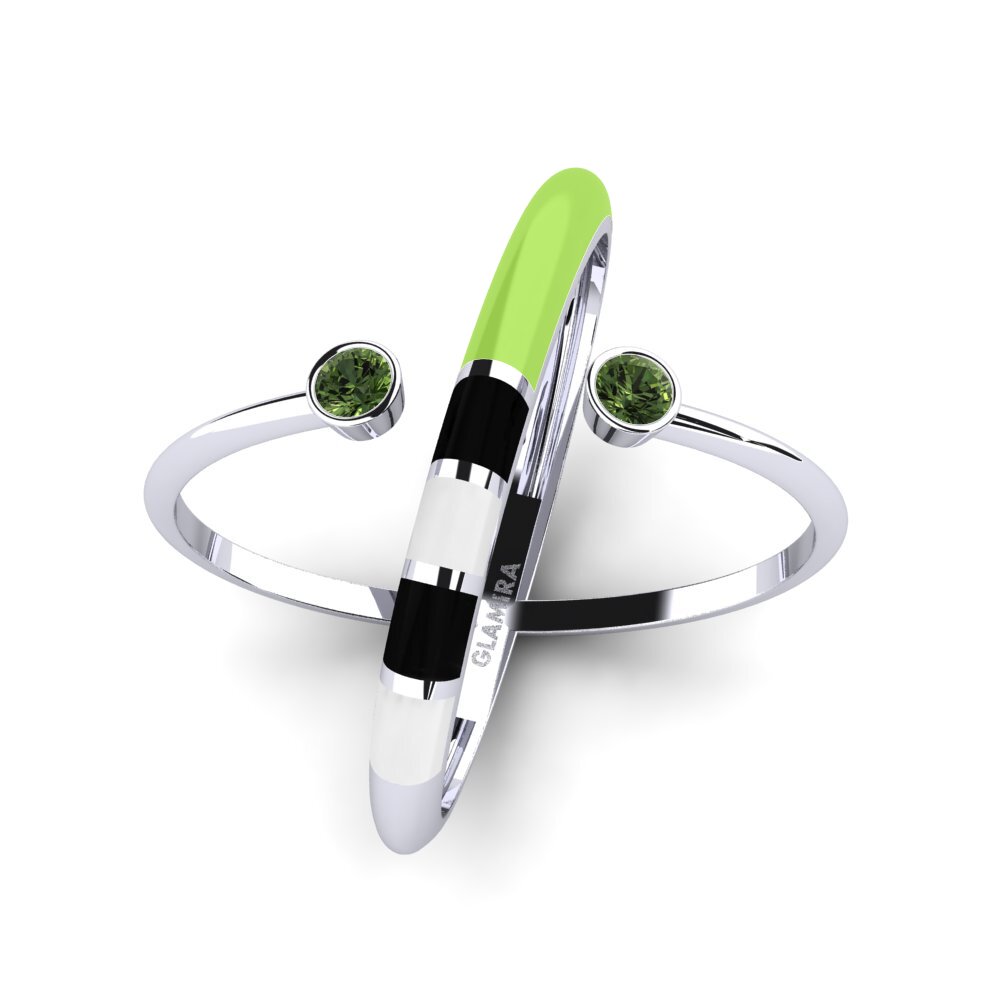 Zafiro Verde Anillo Regnbu