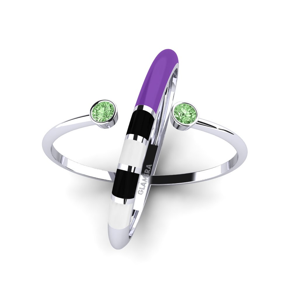 Diamante Verde Anillo Regnbu
