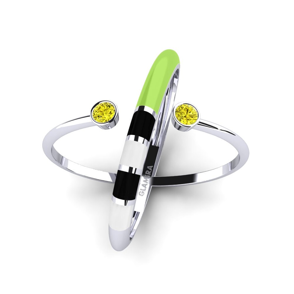 Diamant Jaune Bague Regnbu