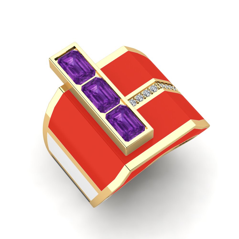 Améthyste Bague pour homme Rekkef
