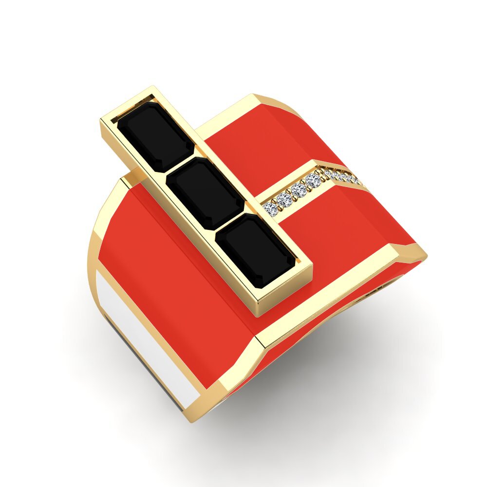 Onyx Noir Bague pour homme Rekkef